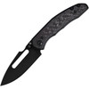 Artisan Cutlery Tacti-Boa (ATZ1862GCF) 3.12" CPM-S35VN Black PVD Coated Drop Point Plain Blade, Black PVD Coated Titanium Handle with Black Carbon Fiber Inlay