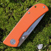 EIKONIC Knife Co Fairwind (220SOR) 2.72" D2  Satin Plain Drop Point Blade, Orange G-10 Handle