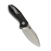 EIKONIC Knife Co Kasador (331SB) 2.74" D2 Polished Satin Plain Drop Point Blade, Black Micarta Handle