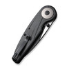 CIVIVI Knives Starflare (CIVC230521) 3.3" Nitro-V Blackwashed and Satin Wharncliffe Plain Blade, Black Aluminum Handle