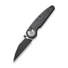 CIVIVI Knives Starflare (CIVC230521) 3.3" Nitro-V Blackwashed and Satin Wharncliffe Plain Blade, Black Aluminum Handle