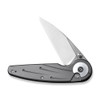CIVIVI Knives Starflare (CIVC230522) 3.3" Nitro-V Satin Wharncliffe Plain Blade, Gray Aluminum Handle