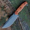 TOPS KNIVES Armsdo 6.5 Fixed Blade (TPARM01) 6.5" 1095 Sniper Gray Drop Point Plain Blade, Tan Micarta Handle, Black Kydex Dangler Sheath