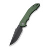 CIVIVI Knives Bluetick (CIVC230503) 3.47" 14C28N Blackwashed Drop Point Plain Blade, Green Canvas Micarta Handle