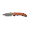 CIVIVI Knives Bluetick (CIVC23050DS1) 3.47" Damascus Drop Point Plain Blade, Guibourtia Wood Handle