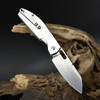 CJRB Ekko (J1929BST) 3.23" AR-RPM9 Stonewashed Wharncliffe Plain Blade, Stonewashed Stainless Steel Handle