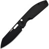 CJRB Ekko (J1929BBST) 3.23" AR-RPM9 Black PVD Coated Wharncliffe Plain Blade, Black PVD Coated Stainless Steel Handle