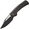 WE KNIFE Nefaris (WE22040D-3) 3.48" CPM 20CV Tao Toned Clip Point Plain Blade, Bronze Titanium Handle