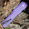 Kershaw Livewire OTF Automatic (9000PUR) - 3.30in CPM-MagnaCut Stonewashed Drop Point Plain Edge, Purple 6061-T6 Aluminum Handle