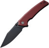 CIVIVI Tranquil (C23027-2) 3.7" 14C28N Black Drop Point Plain Blade, Burgundy G-10 Handle