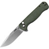 CJRB Chord (J1927MGN) 3.47" AR-RPM9 Stonewashed Clip Point Plain Blade, Green Micarta Handle