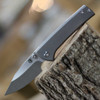 Chaves Knives Scapegoat Street (ST/SG/SWTI/BF) 3.50" Bohler M390 Spear Point Satin Blade, Grey Stonewash Titanium Handle
