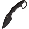 Ka-Bar TDI Pocket Strike (KA2491) 3.187" AUS-8A Black Drop Point Plain Blade, Black Zytel Handle, Black Plastic Belt Sheath