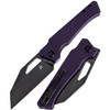 Kansept Knives Egress (KT1033A3) 3.47" 14C28N Black Stonewashed Reverse Tanto Plain Blade, Purple G-10 Handle