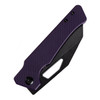 Kansept Knives Egress (KT1033A3) 3.47" 14C28N Black Stonewashed Reverse Tanto Plain Blade, Purple G-10 Handle