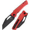 Kansept Knives Egress (KT1033A5) 3.47" 14C28N Black Stonewashed Reverse Tanto Plain Blade, Red G-10 Handle
