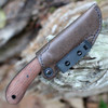 Winkler Knives Standard Duty 2 (WK035) 3.25" 80CrVr Black Drop Point Plain Blade, Walnut Wood Handle, Brown Leather Sheath