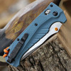 Benchmade Adira (BM18060) 3.88" CPM-MagnaCut Stonewashed Drop Point Plain Blade, Depth Blue Grivory Handle