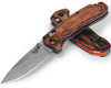Benchmade North Fork (BM15032) 2.97" CPM-S30V Satin Drop Point Plain Blade, Stabilized Wood Handle