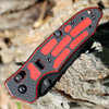 Hogue HK First Response Tool (54759) 3.5" Black Cerakote CPM-S45VN Drop Point Plain Edge, ChromaCut Black and Red G-10 Handle