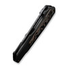 WE Knife Falcaria (WE23012B2) 3.64" CPM-20CV Blackwashed Wharncliffe Plain Blade, Black Titanium Handle with Copper Foil Carbon Fiber Inlay