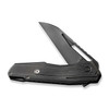 WE Knife Falcaria (WE23012B4) 3.64" CPM-20CV Polished Gray Wharncliffe Plain Blade, Polished Gray Titanium Handle with Etching Pattern Titanium Inlay