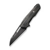WE Knife Falcaria (WE23012B4) 3.64" CPM-20CV Polished Gray Wharncliffe Plain Blade, Polished Gray Titanium Handle with Etching Pattern Titanium Inlay