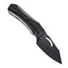 Kansept Knives Loki (K1058A1) 2.99" CPM-S35VN Drop Point Plain Blade, Black Titanium Handle