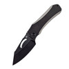 Kansept Knives Loki (K1058A1) 2.99" CPM-S35VN Drop Point Plain Blade, Black Titanium Handle