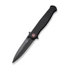 CIVIVI RS71 (CIVC230252) 4" Nitro-V Blackwashed Spear Point Plain Blade, Milled Black G-10