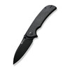 Sencut Borzam (S230773) 3.46" 9Cr18MoV Black Drop Point Plain Blade, Black Canvas Micarta Handle