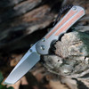 Chris Reeve Knives Large Inkosi Tanto, 3.60" CPM-MagnaCut Stonewashed Tanto Point Plain Edge, Glass Blasted Titanium w/Natural Canvas Micarta Inlay Handle (LIN-1134)