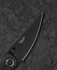 Bestech Knives Lito (BTKT2307C) 2.48" M390 Black Stonewashed Drop Point Plain Blade, Titanium+Olive Wood Inlay Handle
