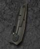 Bestech Knives VK-VOID (BTKT2305D) 2.85" Elmax Black Stonewashed Wharncliffe Plain Blade, Black/Bronze Titanium Handle
