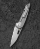 Bestech Knives VK-VOID (BTKT2305B) 2.85" Elmax Stonewashed Wharncliffe Plain Blade, Black Carbon Fiber/Titanium Handle