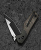 Bestech Knives Cetus (BTKT2304D) 3.94" M390 Black Satin Tanto Plain Blade, Black Carbon Fiber + Titanium Handle