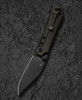 Bestech Knives Icarus (BTKT2302B) 2.65" M390 Black Stonewashed Drop Point Plain Blade, Black/Bronze Titanium Handle