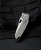 Bestech Knives Nyxie (BTKT2209A) 3.43" S35VN Stonewashed + Satin Reverse Tanto Plain Blade, Grey Titanium Handle