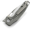 Bestech Knives Nyxie (BTKT2209A) 3.43" S35VN Stonewashed + Satin Reverse Tanto Plain Blade, Grey Titanium Handle