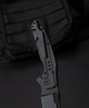 Bestech Knives Nyxie (BTKT2209D) 3.43" S35VN Black Stonewashed Reverse Tanto Plain Blade, Black Titanium + Carbon Fiber Handle