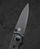 Bestech Knives Tonic (BTKT2204E) 2.89" M390 Black Stonewashed Sheepsfoot Plain Blade, Black Carbon Fiber + Titanium Handle