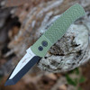 Pro-Tech Emerson CQC-7 (E7T15-BW Green) 3.25" 154CM Two Toned DLC Coated and Satin Tanto Plain Blade, Green "Battle Worn" Aluminum Handle