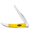 Case Small Texas Toothpick 20035 - Tru-Sharp Stainless Steel Long Clip Blade, Smooth Yellow Bone Handle (610096 SS)