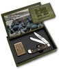 Case Trapper 52019 Antique Bone Smooth (6254 SS) w/Zippo Lighter Gift Set in Wood Box