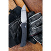 Kershaw Layup A/O (KS2047) 3.4" D2 Stonewashed Drop Point Plain Blade, Black Glass Filled Nylon Handle