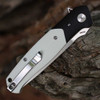 Bestech Knives Swordfish (BTKG62B) 3.94" 14C28N Satin Drop Point Plain Blade, Black + White G-10 Handle