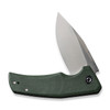 CIVIVI Regulatron (C23006-2) 2.98" Nitro-V Satin Drop Point Plain Blade, Green Canvas Micarta Handle