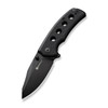 Sencut Excalis (S230681) 2.97" 9Cr18MoV Black Reverse Tanto Plain Blade, Black G-10 Handle