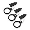 CIVIVI Quick Snip 3 PC (CIVC22022A2) 0.68" 6Cr13 Satin Tanto Plain Blade, Black ABS with Rubber Coated Handle, Black Polymer Neck Sheath