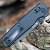 Kershaw Bel Air (KS6105BLK) 3" CPM-MagnaCut Blackwashed Reverse Tanto Plain Blade, Black 6061-T6 Aluminum Handle